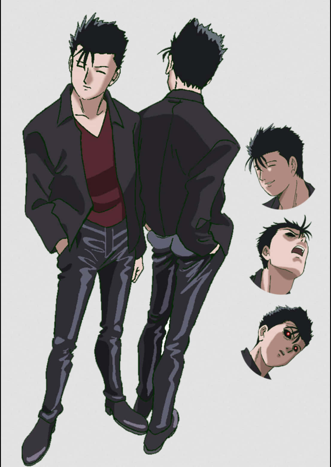Ryo Shimazaki, spiky black hair, full body, HD Phone Wallpaper