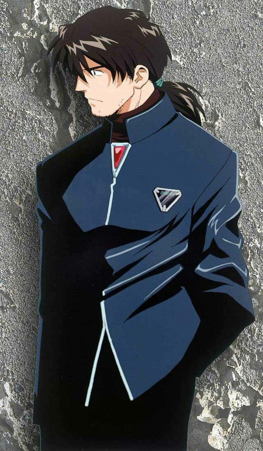 Ryoji Kaji, dark hair, blue jacket, HD Phone Wallpaper