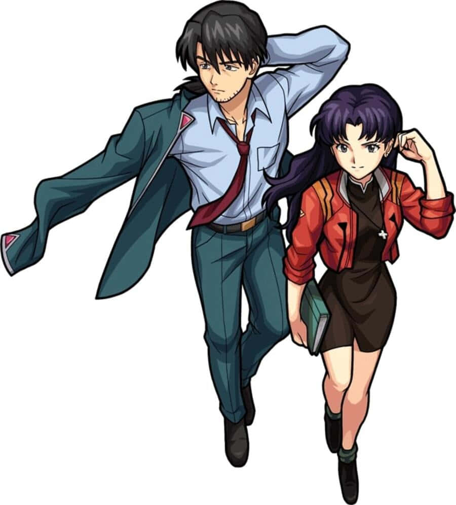 Ryoji Kaji, teal coat, red tie, SD Phone Wallpaper