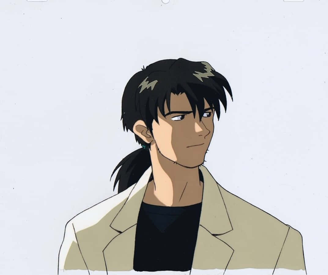 Ryoji Kaji, black hair, ponytail, SD Desktop Wallpaper