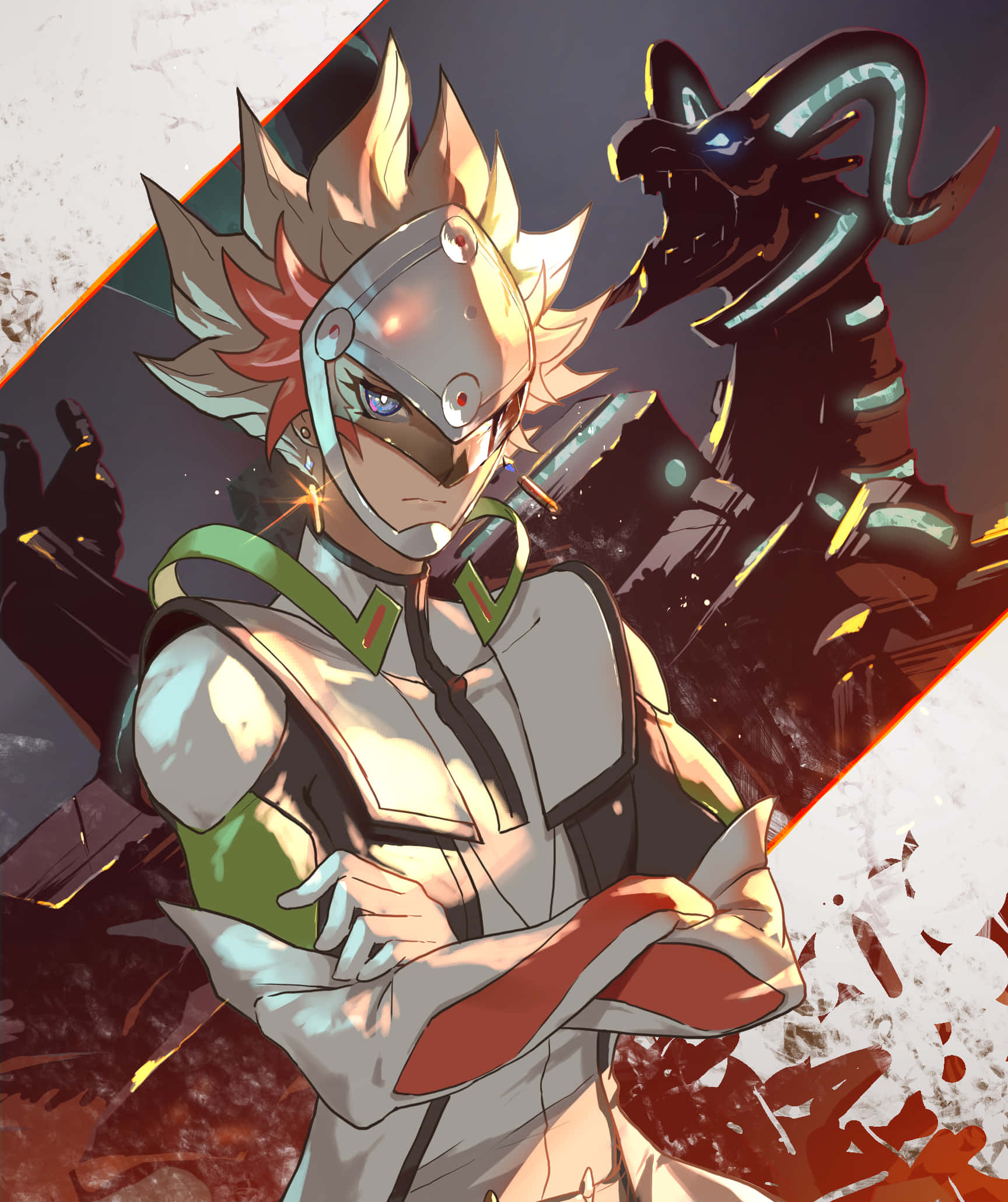 Ryoken Kogami, spiky hair, helmet, Full HD Phone Wallpaper