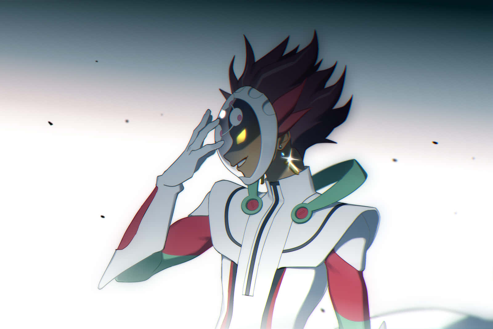 Ryoken Kogami, spiky dark hair, glowing eye mask, HD Desktop Wallpaper