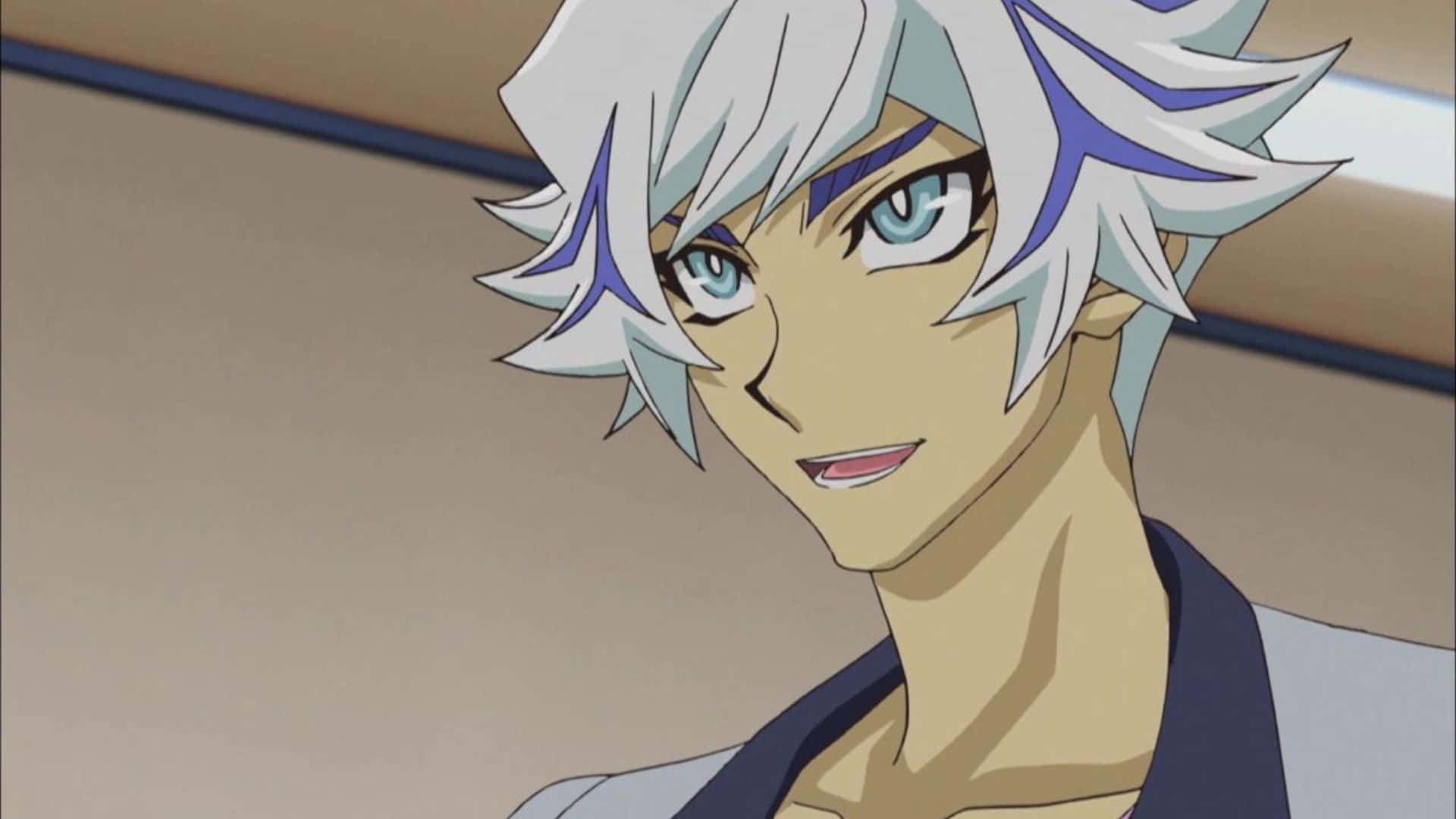 Ryoken Kogami, spiky silver hair, blue eyes, Full HD Desktop Wallpaper