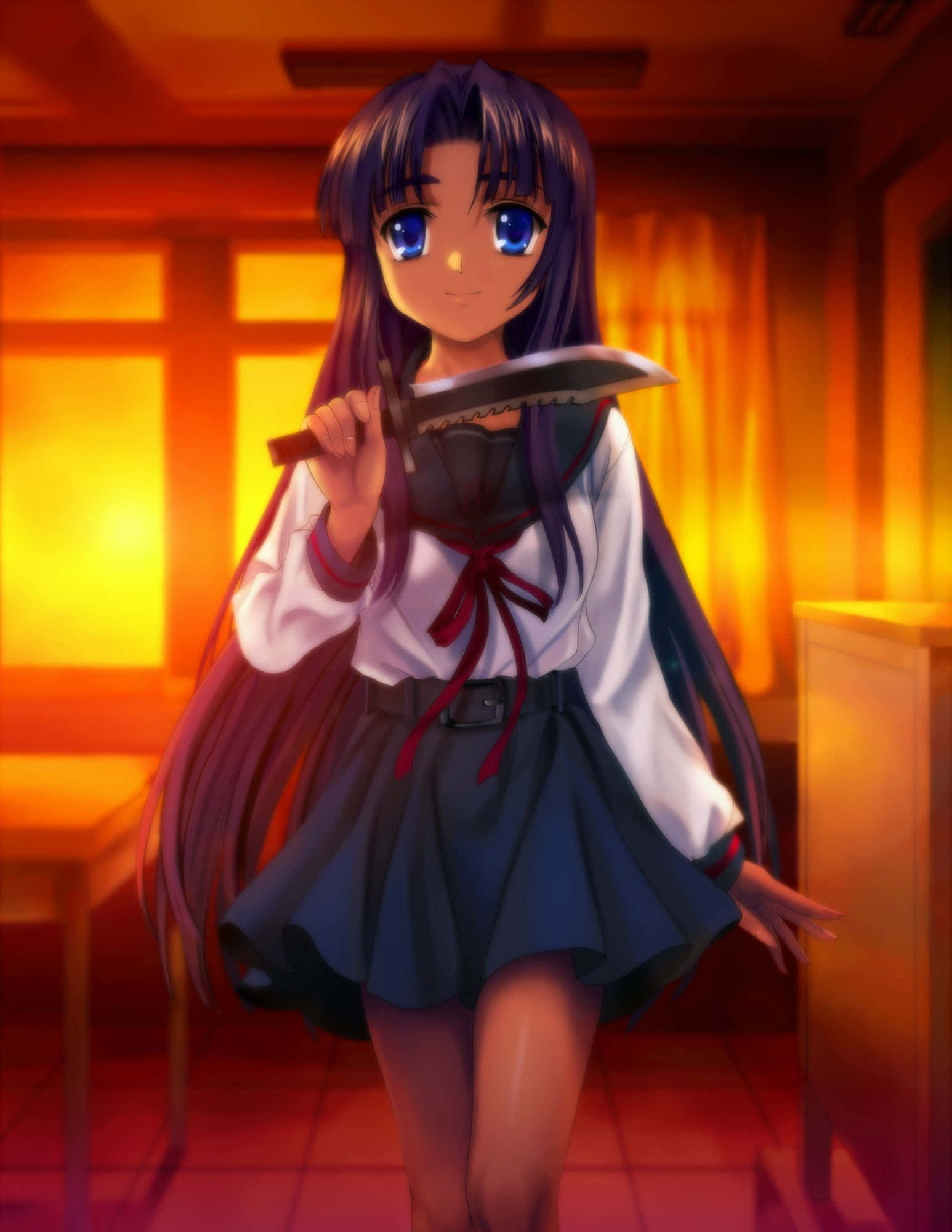 Ryoko Asakura, blue-eyed, anime girl, Full HD Phone Wallpaper