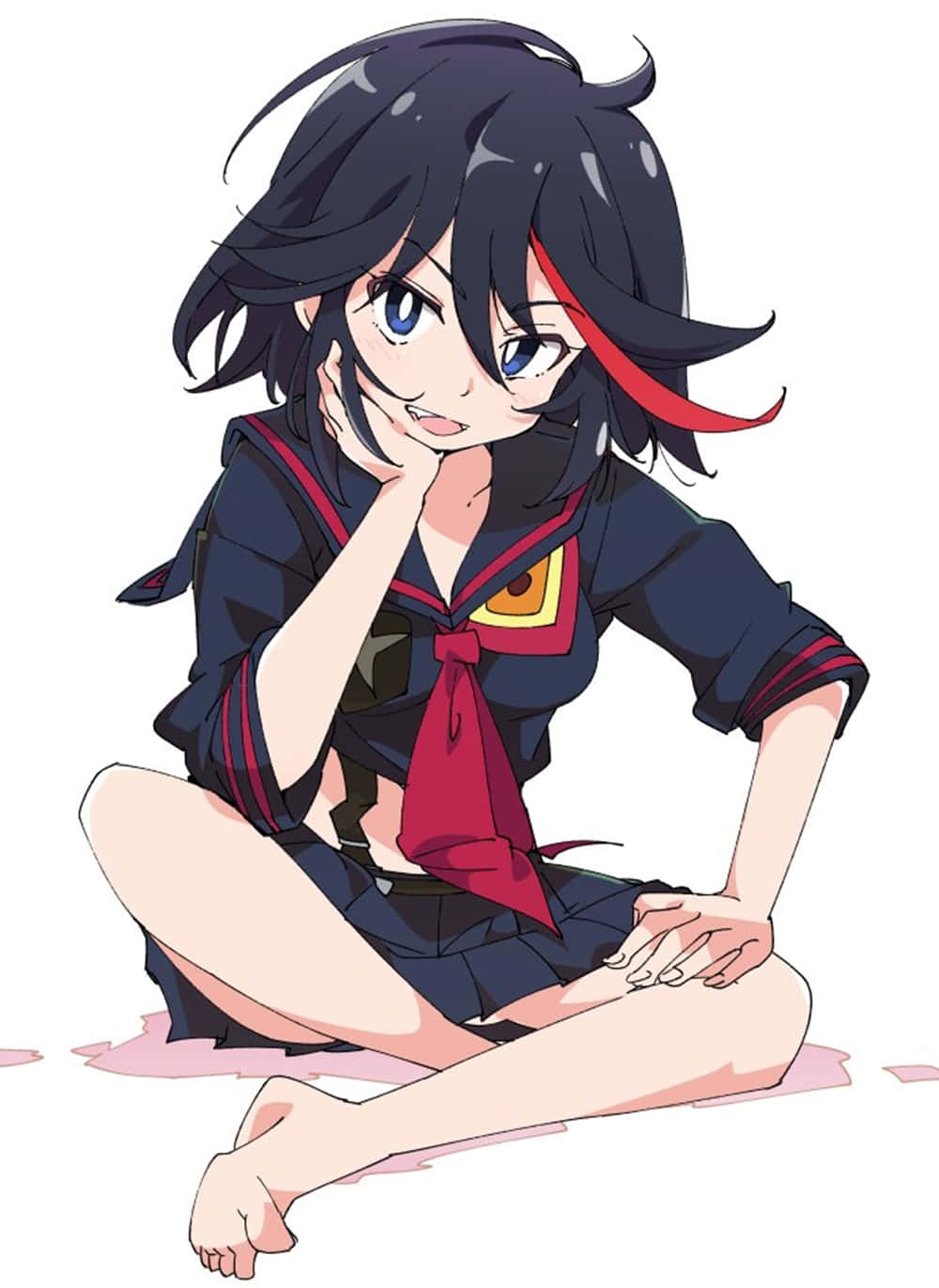 Ryuko Matoi, sailor uniform, black hair, HD Phone Wallpaper