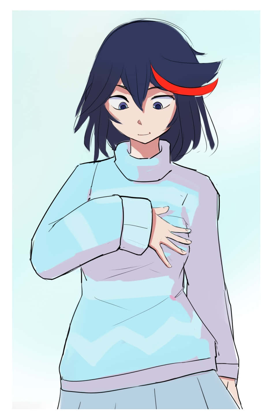 Ryuko Matoi, dark hair, red headband, HD Phone Wallpaper