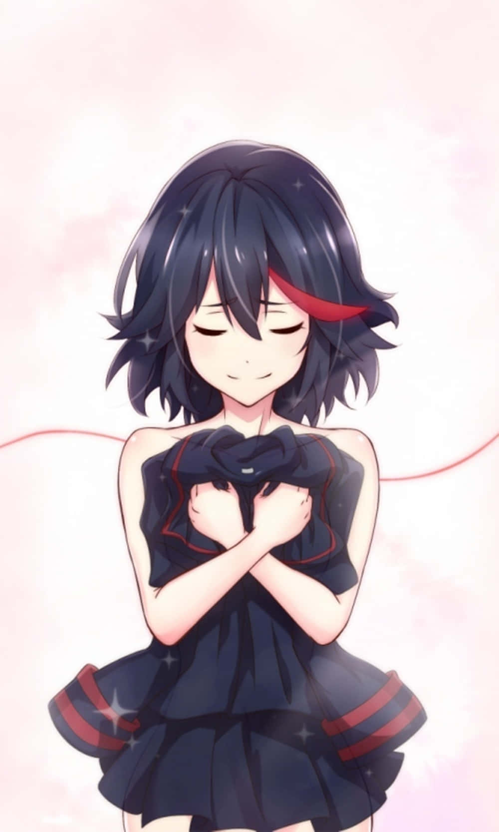 Ryuko Matoi, black dress, red accents, HD Phone Wallpaper