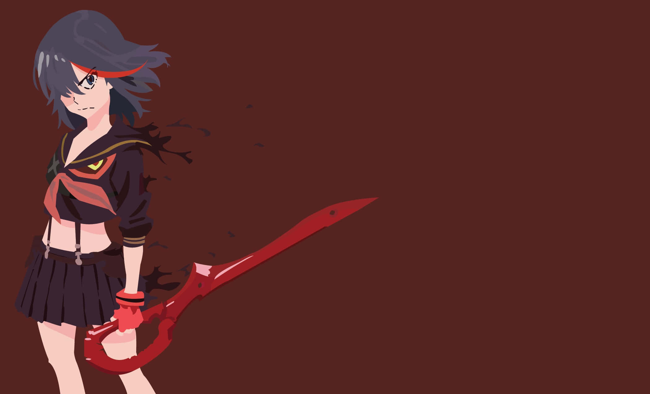 Ryuko Matoi, scissor blade, red sword, Full HD Desktop Wallpaper