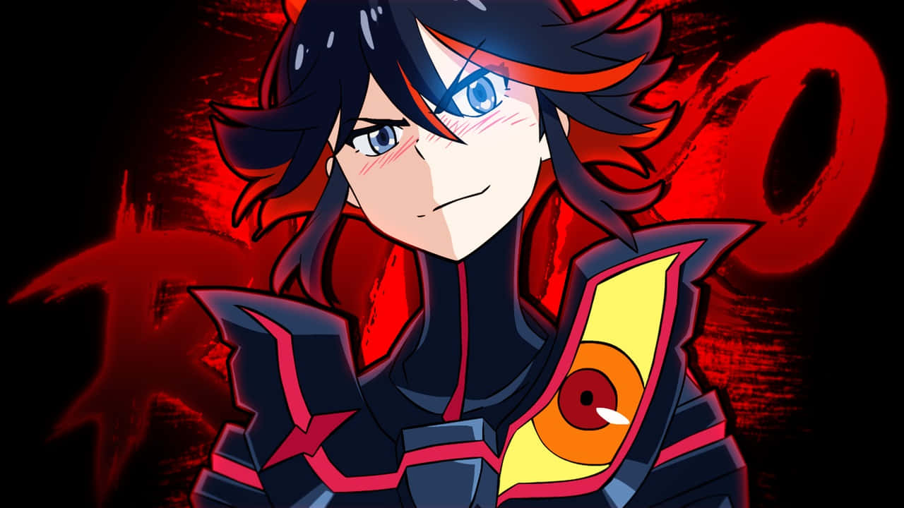 Ryuko Matoi, blue eyes, black hair streaked with red, HD Desktop Wallpaper