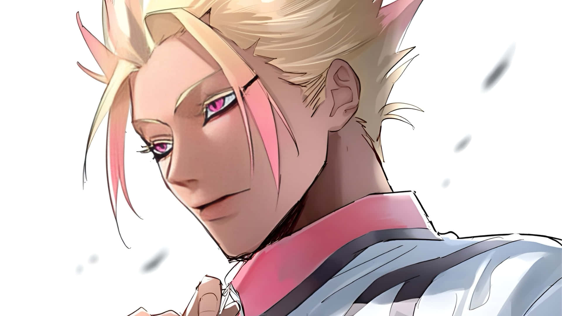 Ryusei Shido, spiky blonde hair, pink streaks, Full HD Desktop Wallpaper