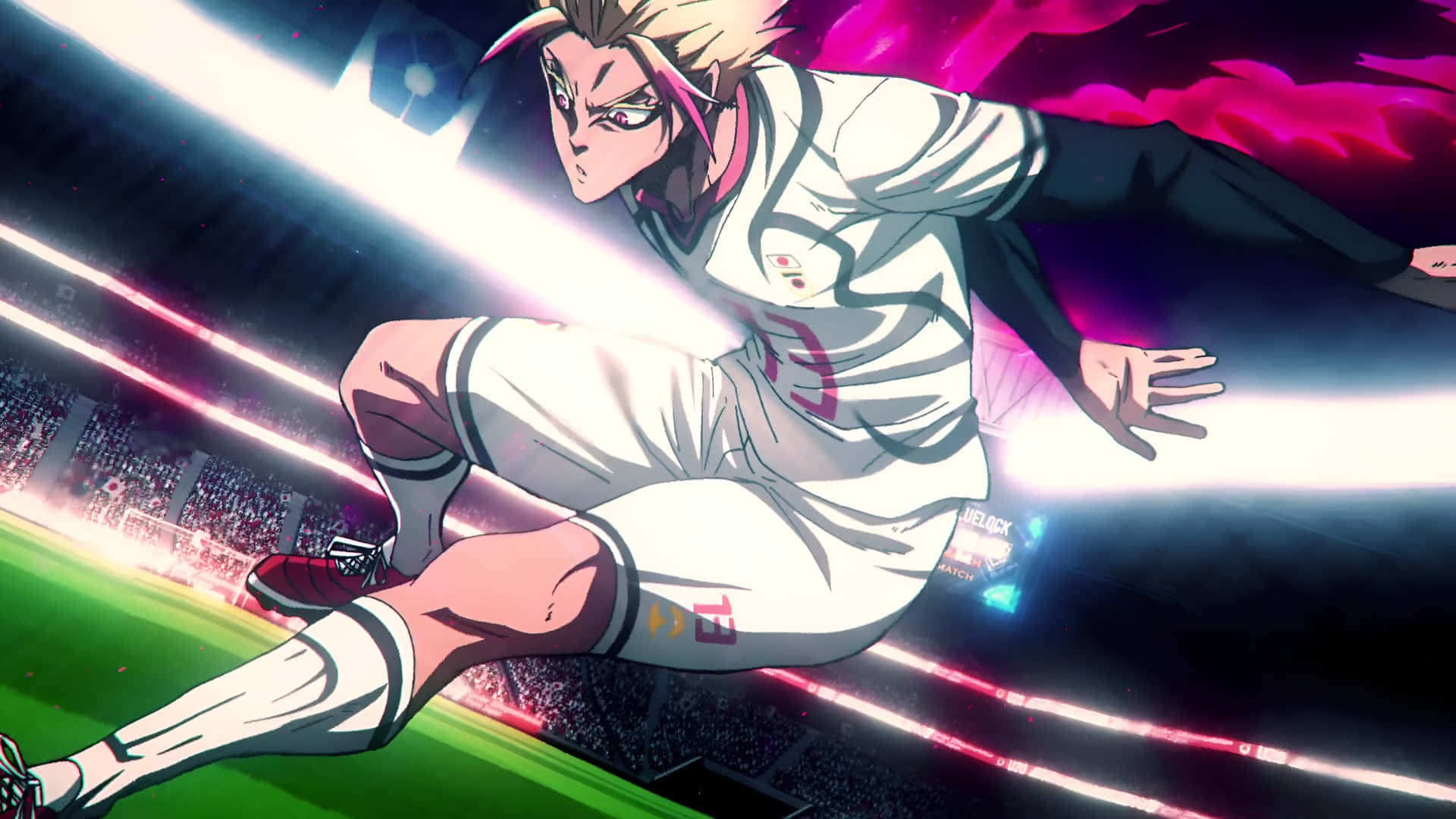 Ryusei Shido, soccer action, white uniform, Full HD Desktop Wallpaper
