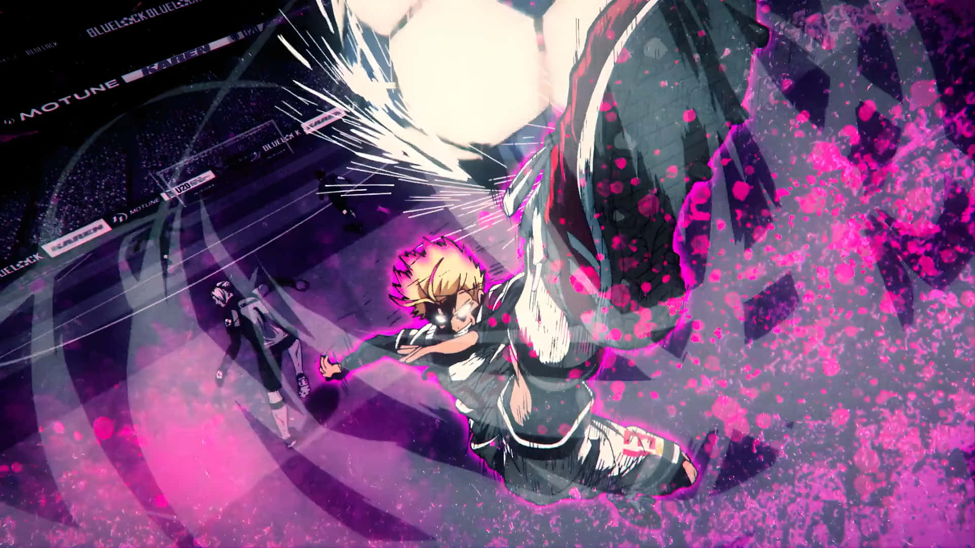 Ryusei Shido, spiky blonde hair, large white wings, Full HD Desktop Wallpaper