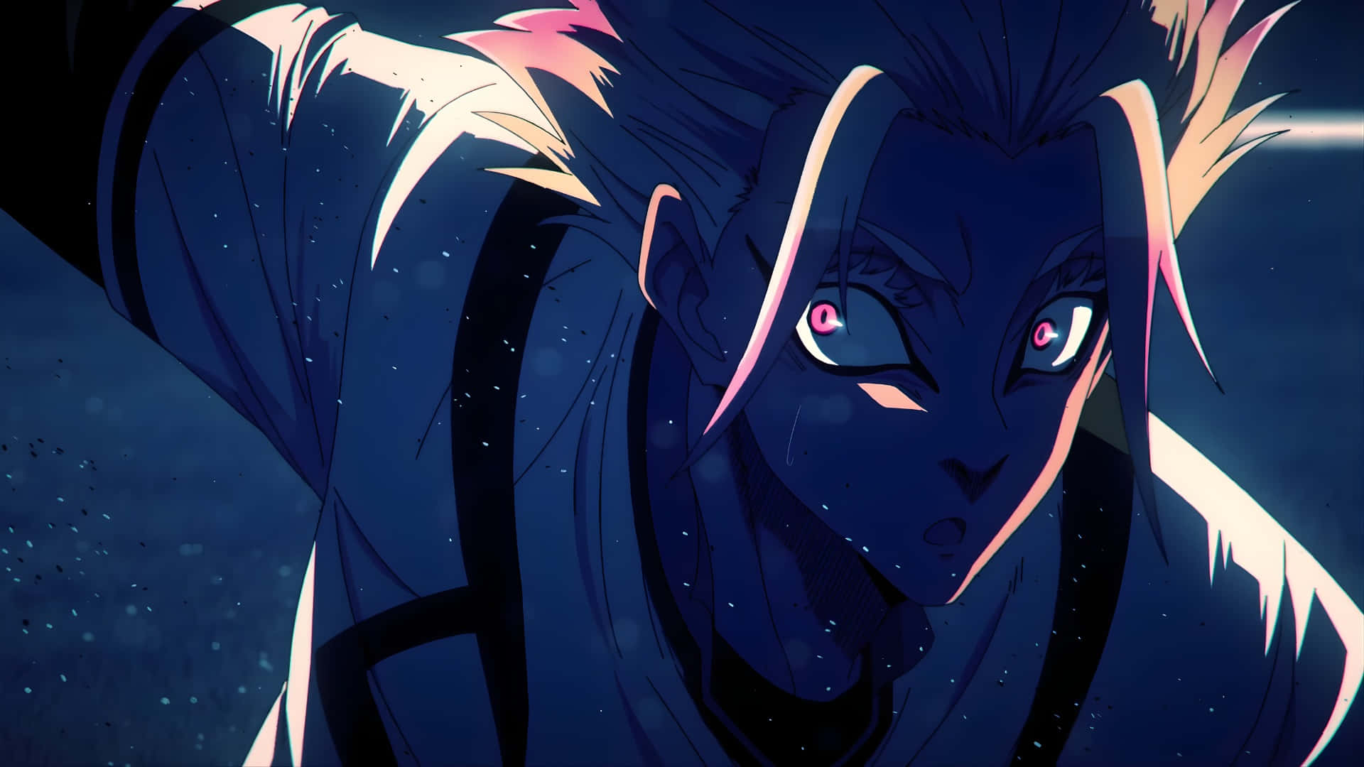 Ryusei Shido, glowing pink eyes, spiky hair, Full HD Desktop Wallpaper