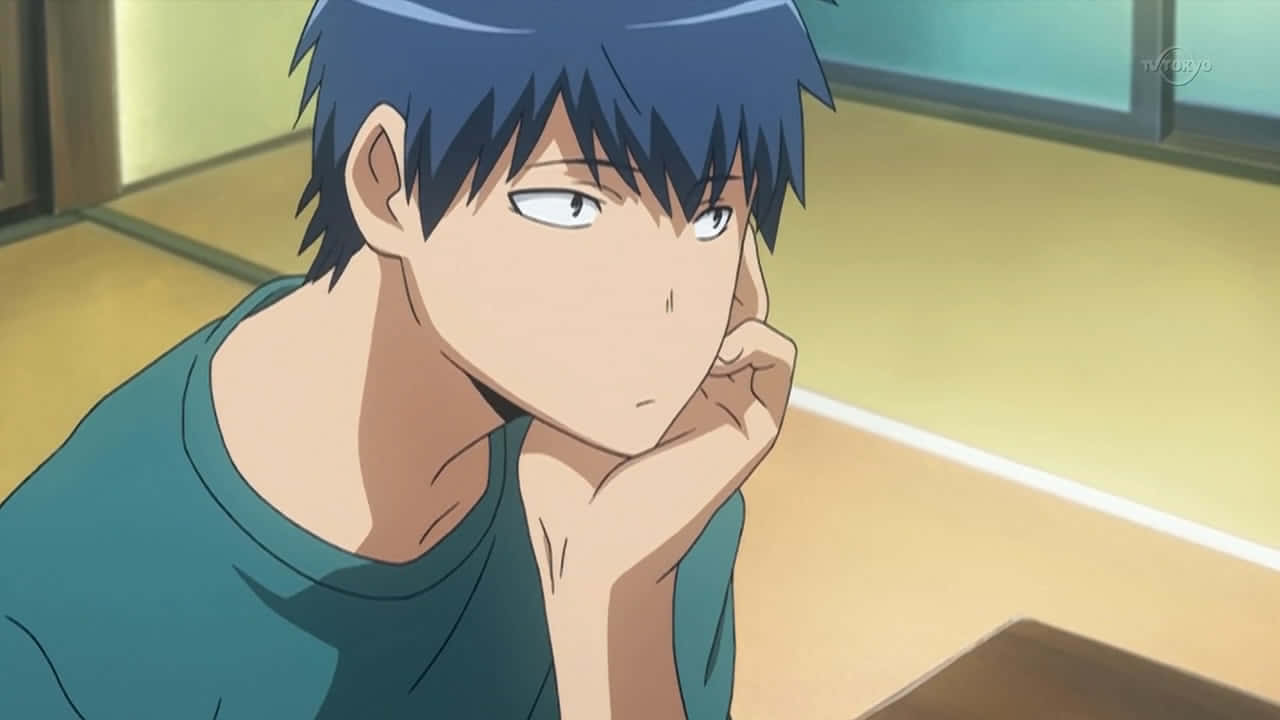 Ryuuji Takasu, blue-haired, teal shirt, HD Desktop Wallpaper