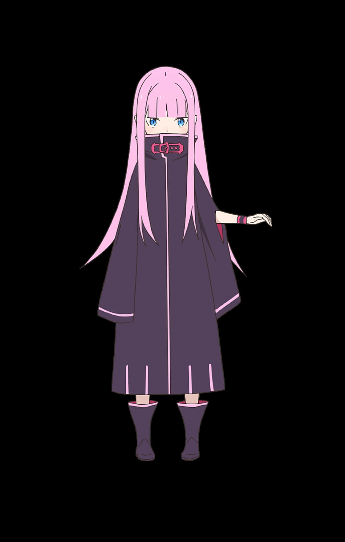 Ryuzu Meyer, long pink hair, blue eyes, HD Phone Wallpaper