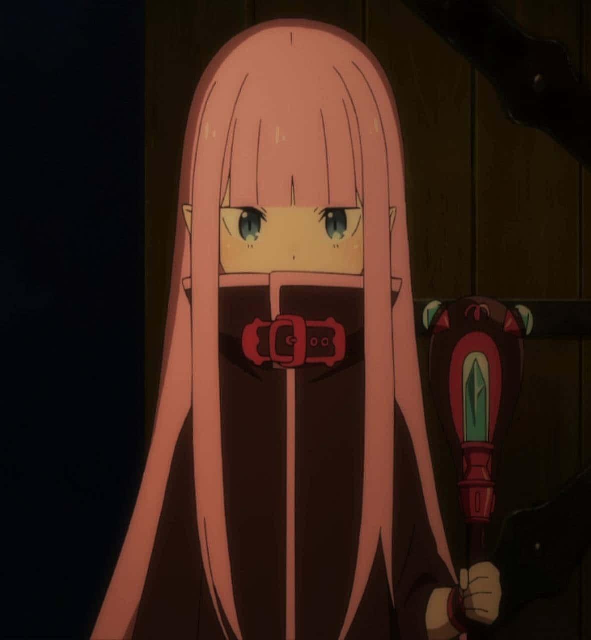 Ryuzu Meyer, pink-haired anime girl, dark hooded cloak, HD Phone Wallpaper