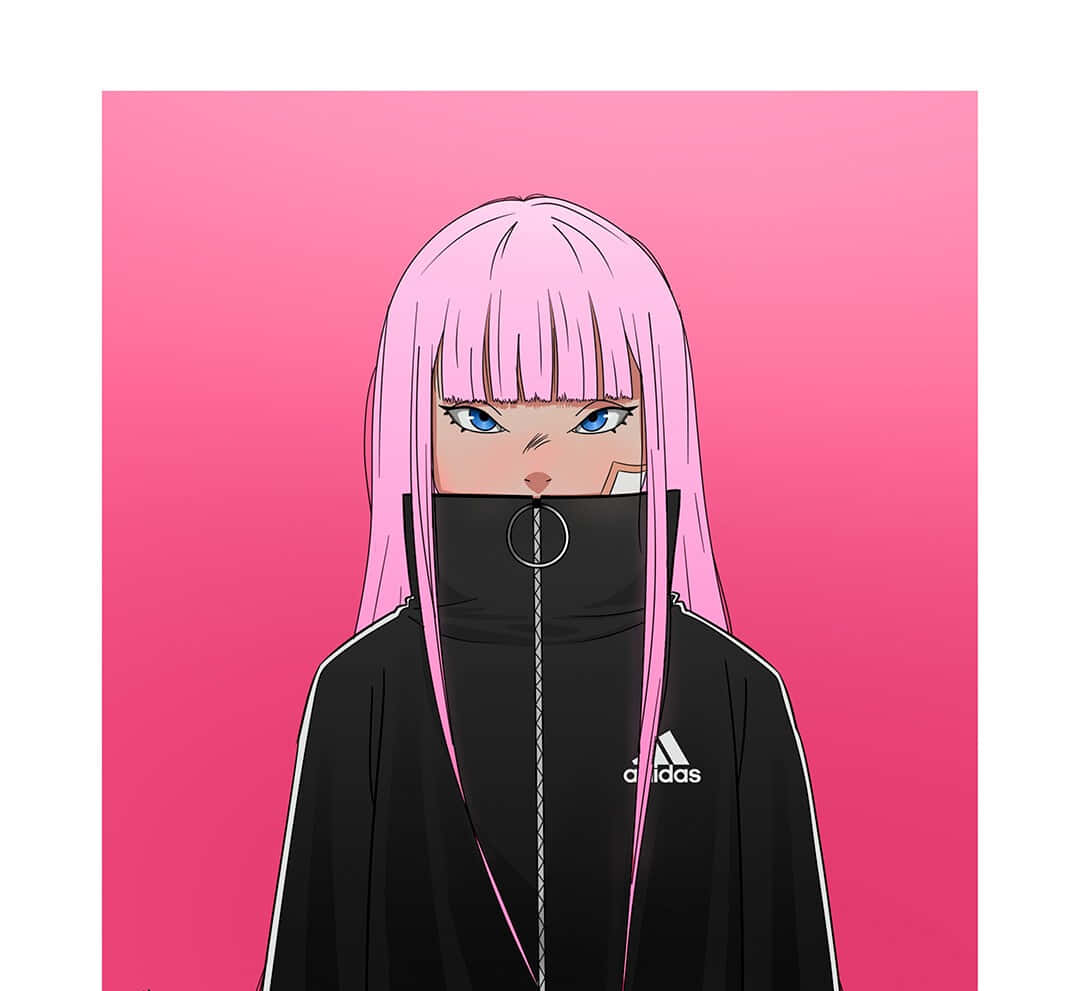 Ryuzu Meyer, pink hair, blue eyes, SD Desktop Wallpaper