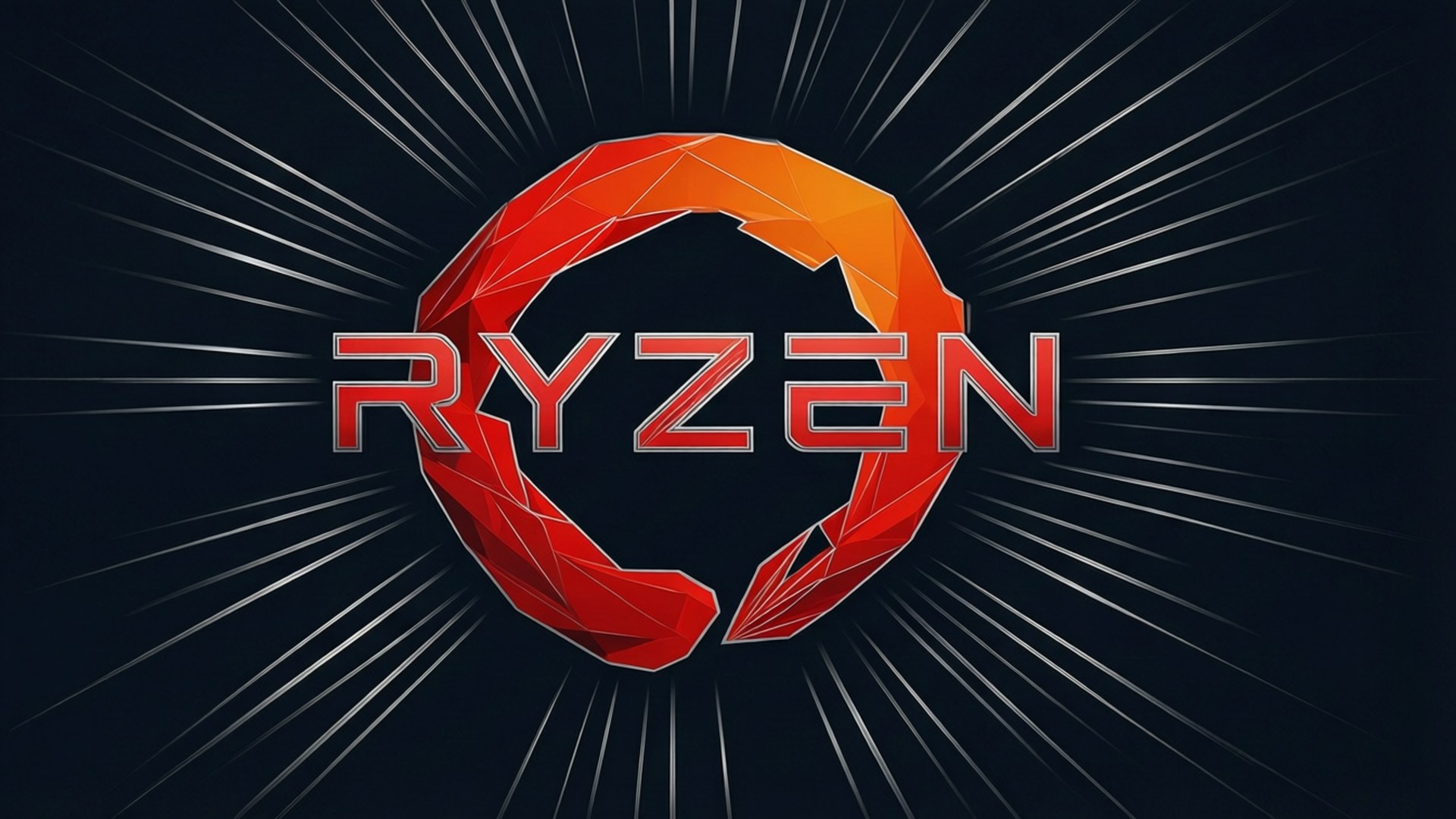 Ryzen, red, black, Full HD Desktop Wallpaper