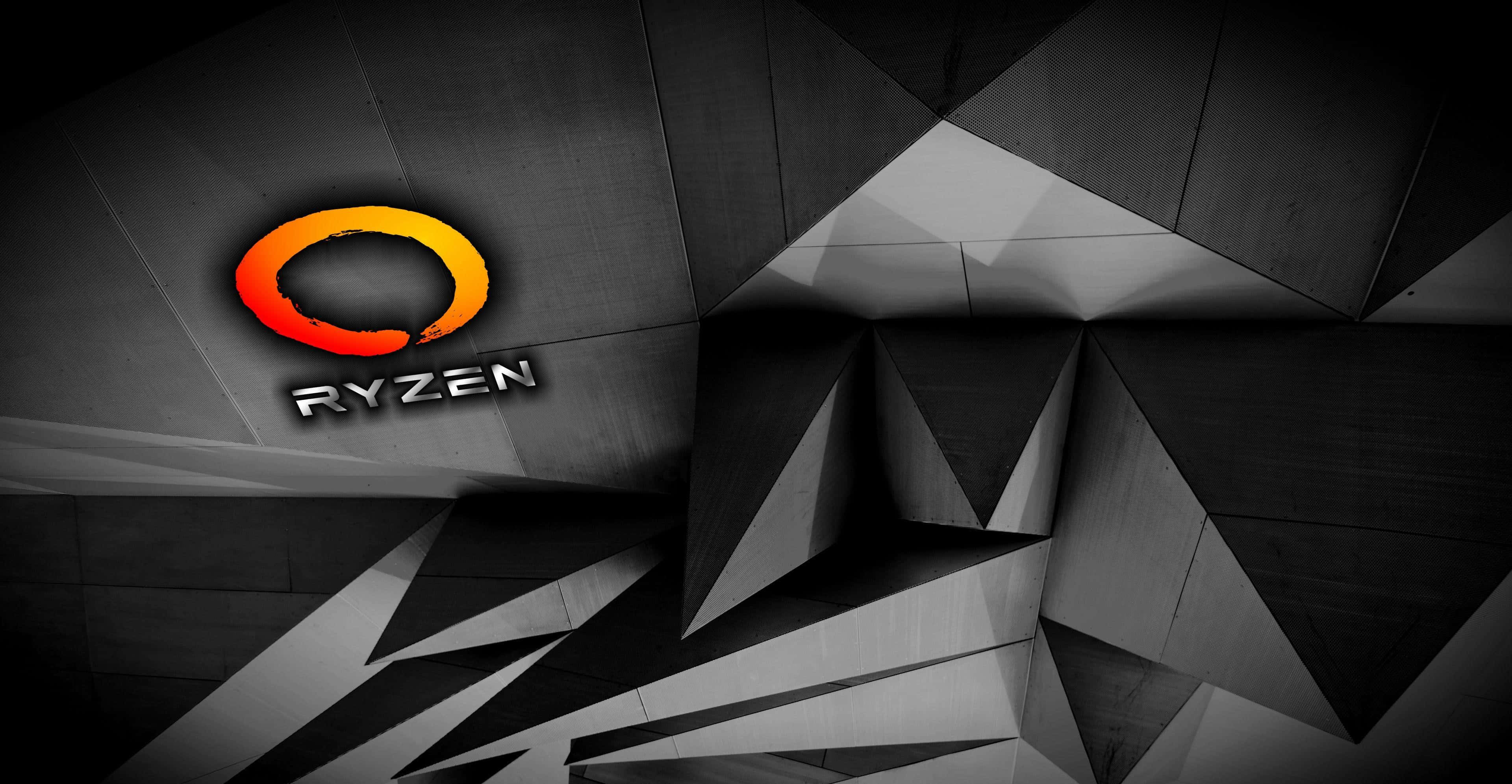 Ryzen, orange, red, 4K Desktop Wallpaper