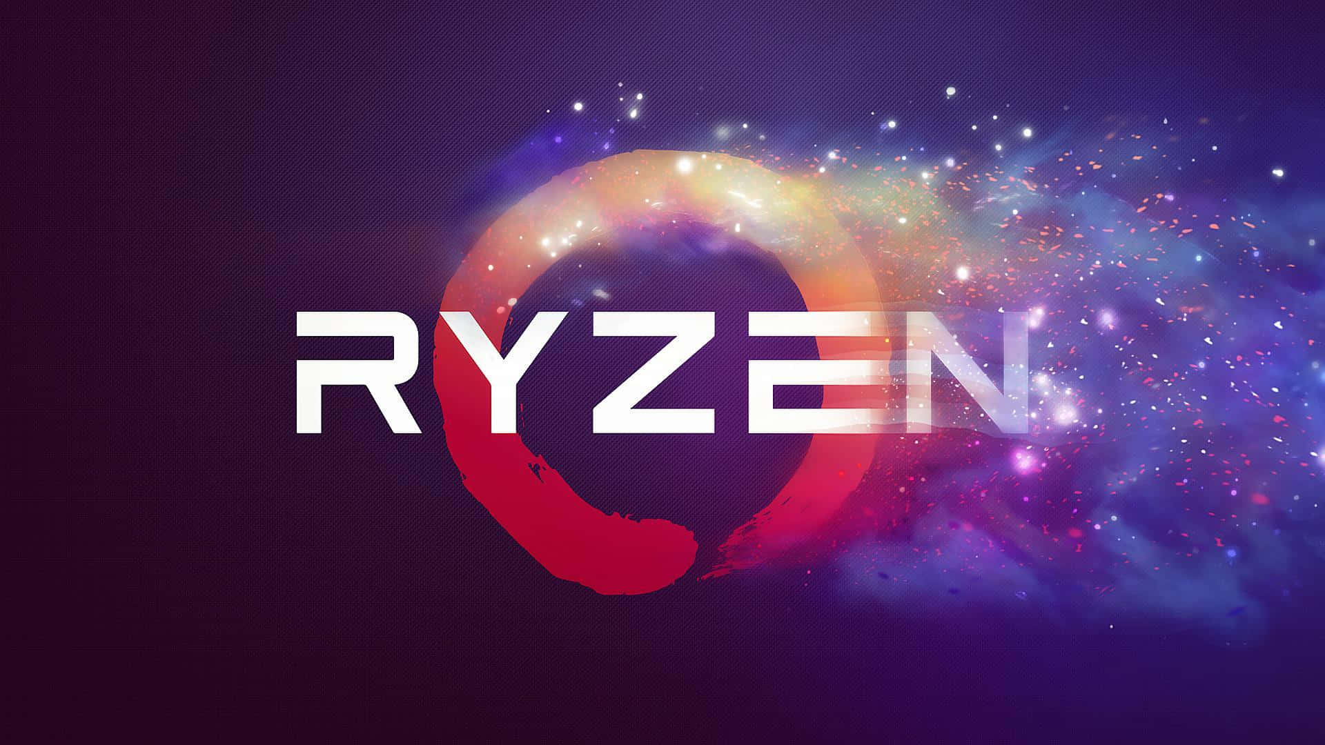 Ryzen logo, cosmic energy, vibrant nebula, Full HD Desktop Wallpaper