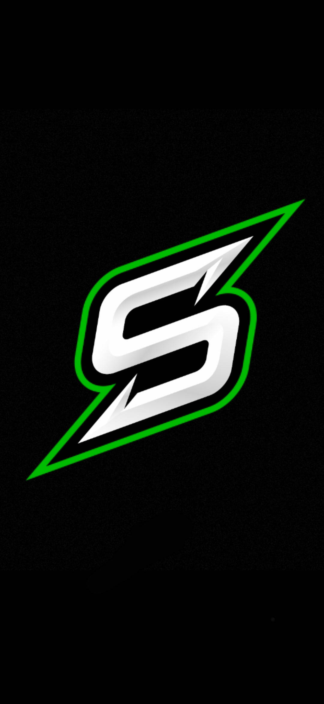S Alphabet, green lightning bolt, white stylized S, Full HD Phone Wallpaper