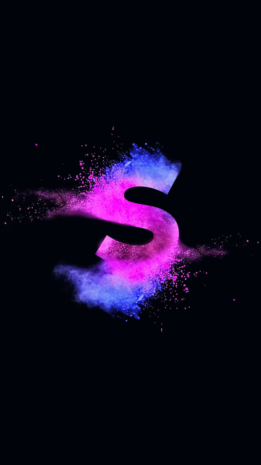 S Alphabet, pink, blue, Full HD Phone Wallpaper