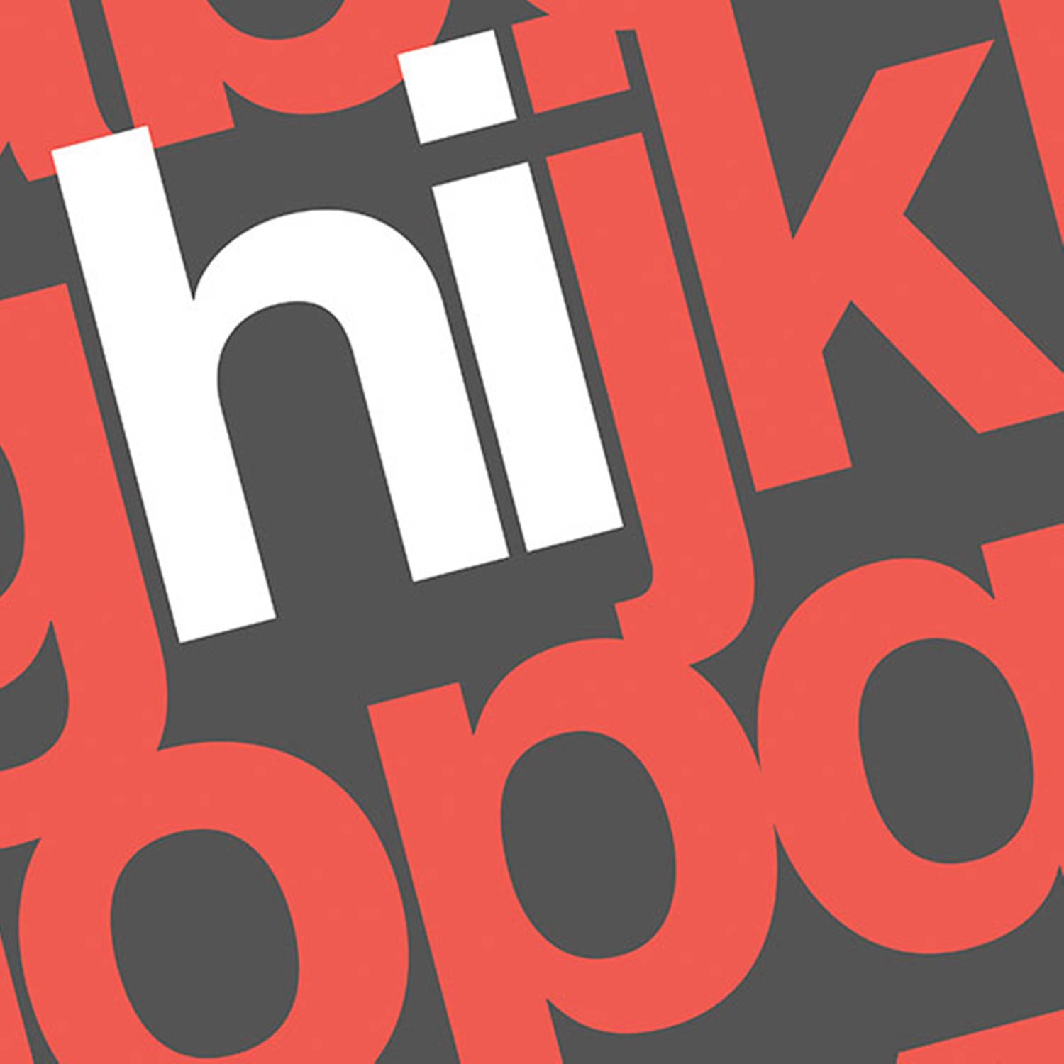 Red Alphabet Letters, hi, bold red and white typography, HD Desktop Wallpaper