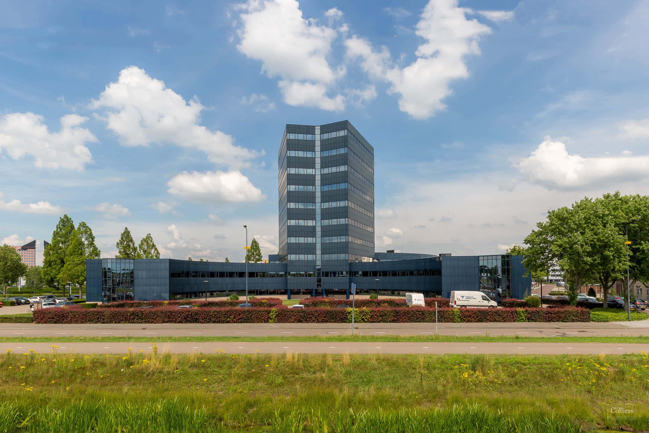 modern office building, S Hertogenbosch, glass skyscraper, Full HD Desktop Wallpaper