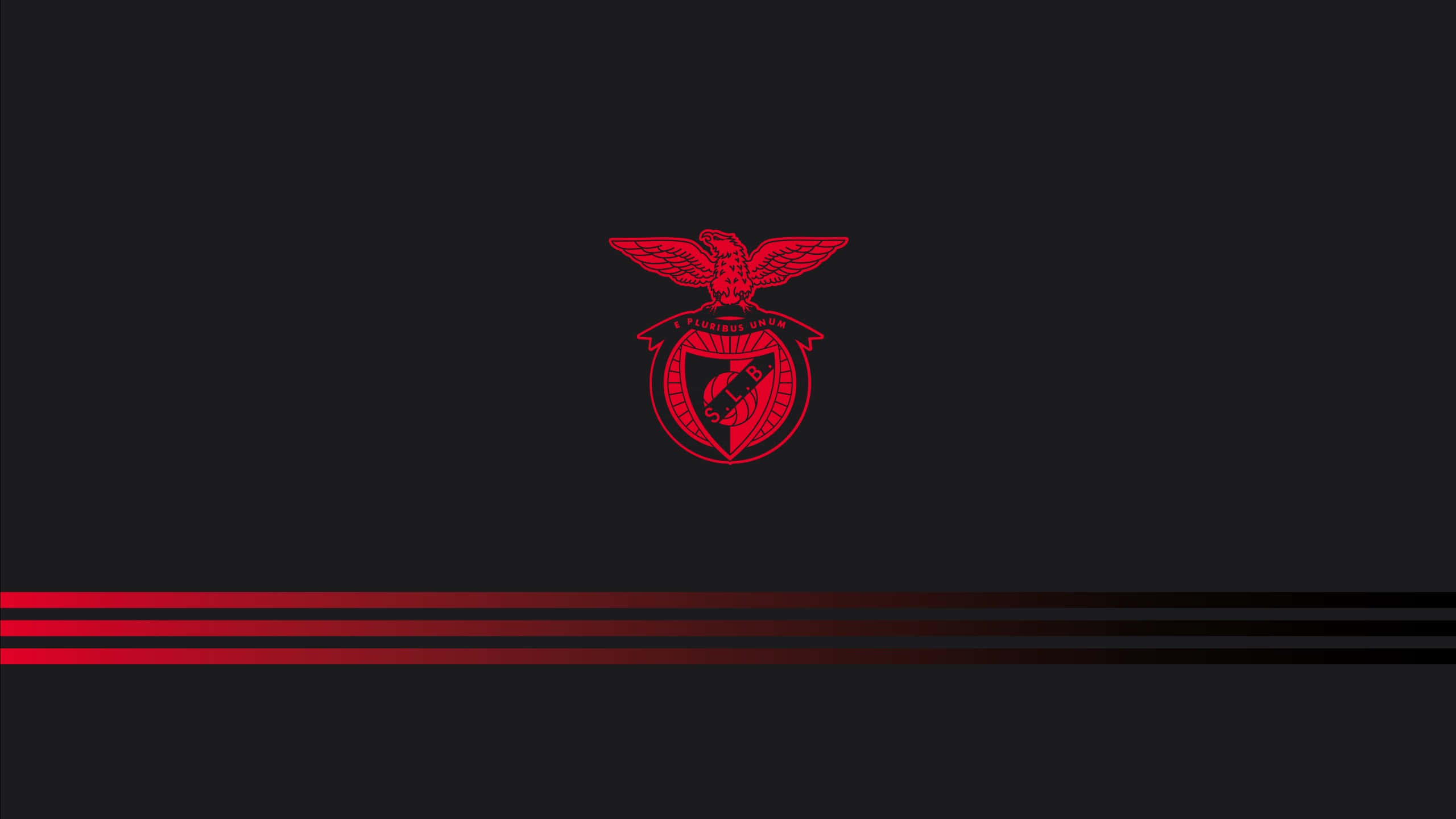 S.L. Benfica, red Benfica crest, dark background, 2K Desktop Wallpaper