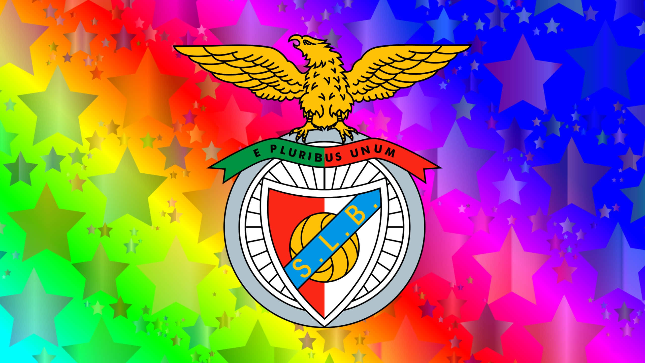 S.l. Benfica, golden eagle, soccer club crest, 2K Desktop Wallpaper