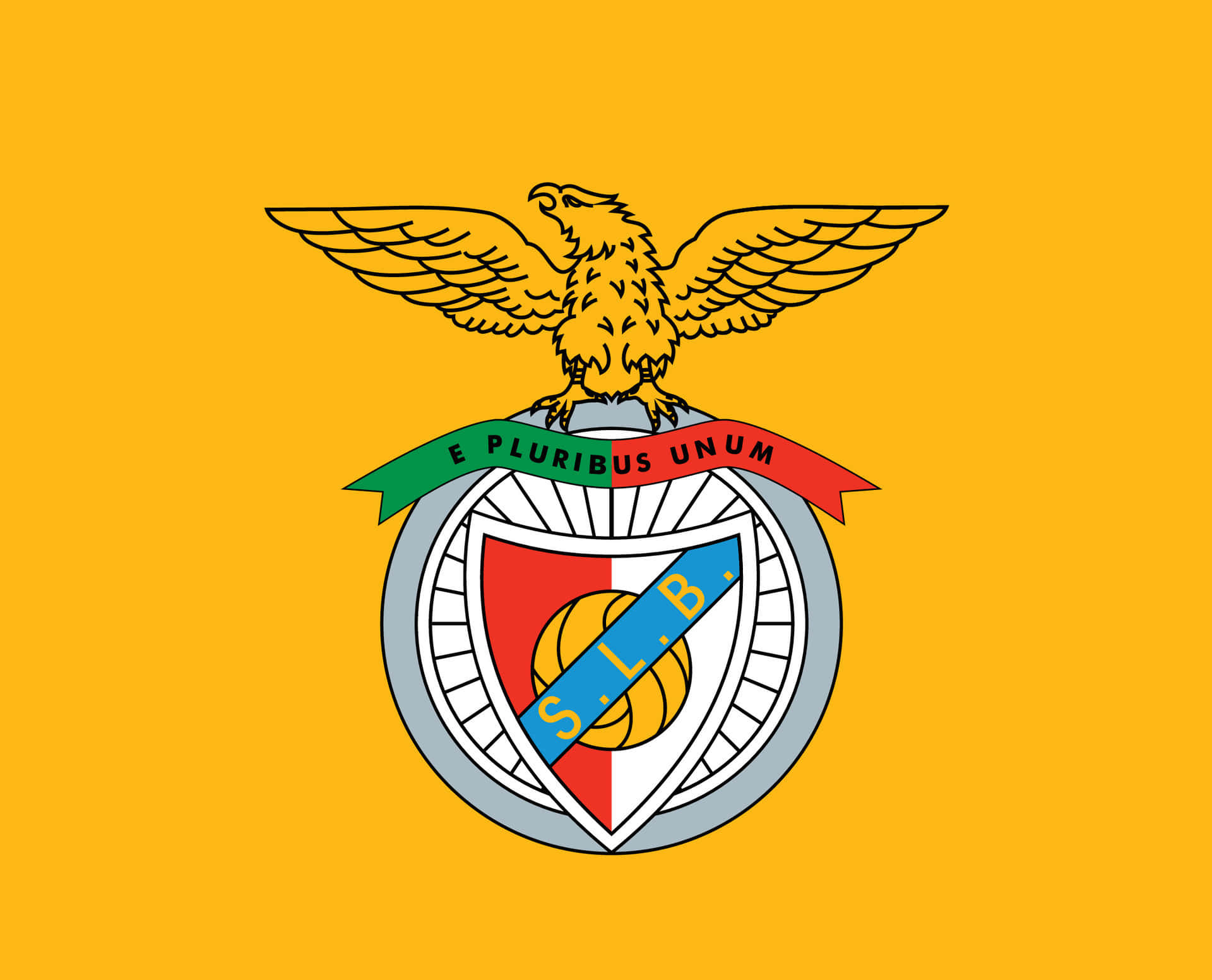 S.L. Benfica, Benfica crest, golden eagle, Full HD Desktop Wallpaper
