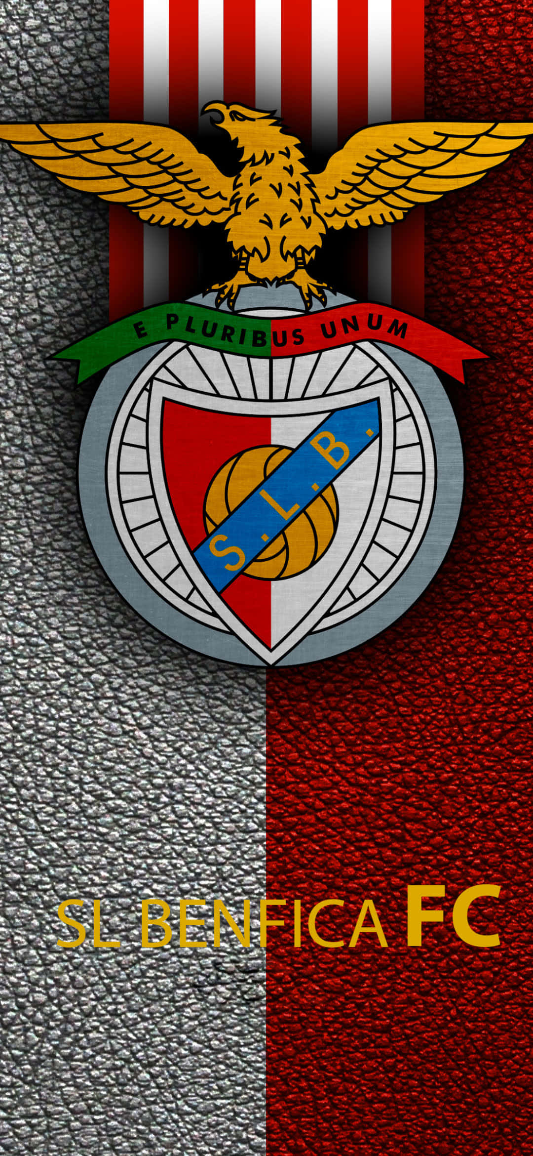 S L Benfica F C, crestand motto, golden eagle, Full HD Phone Wallpaper