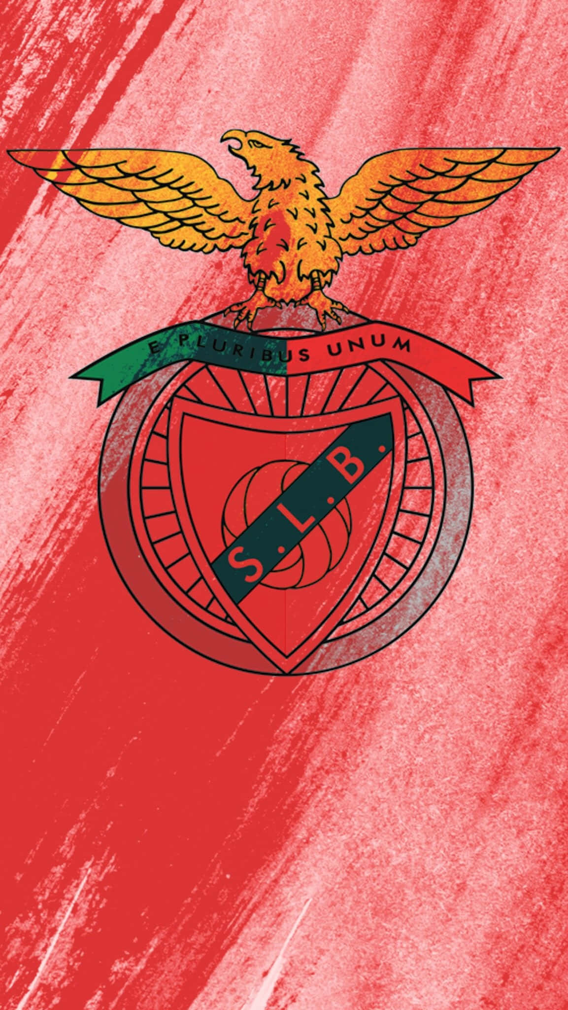 S.L. Benfica, Benfica crest, golden eagle, Full HD Phone Wallpaper