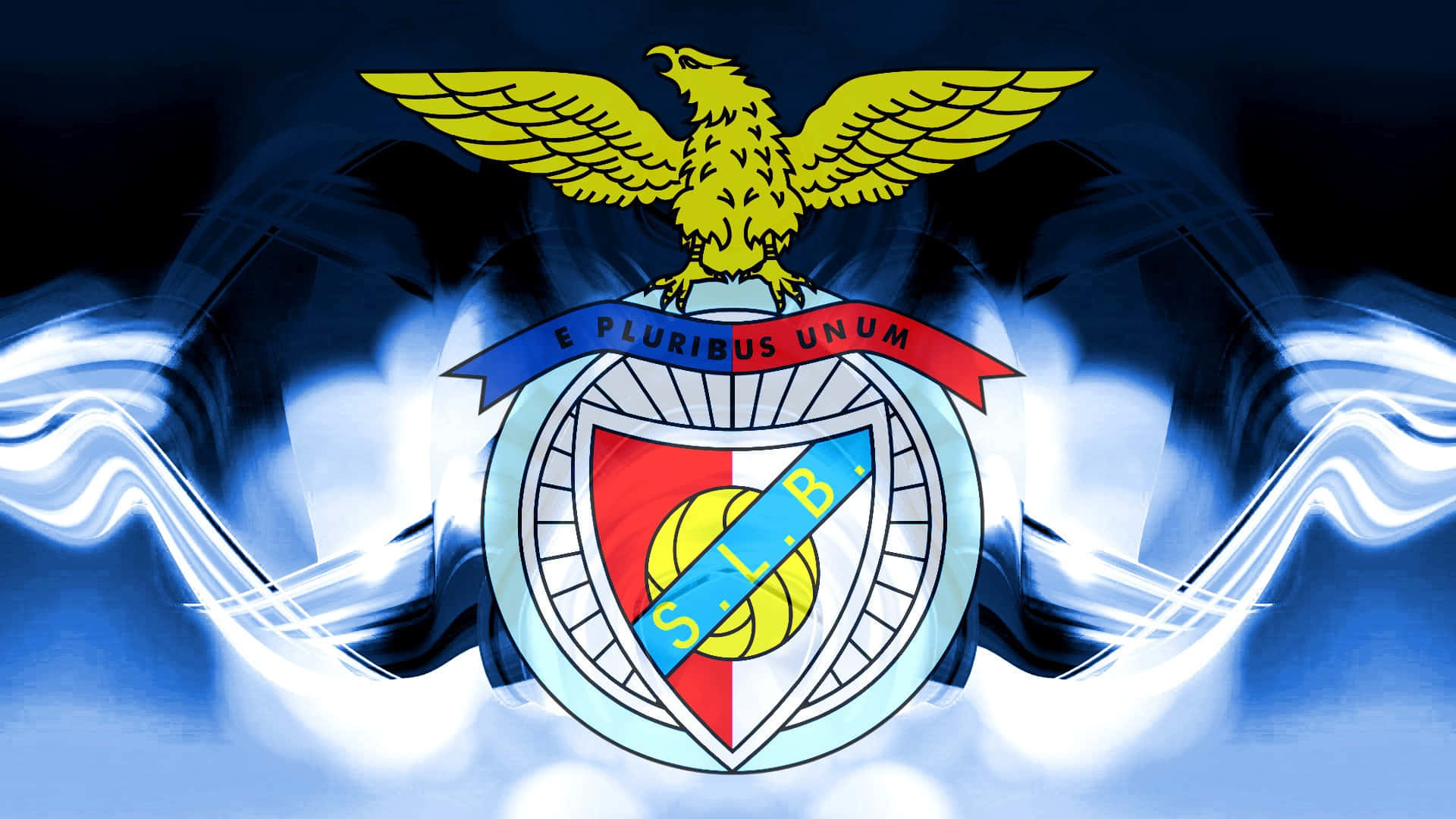 S.l. Benfica, eagle crest, golden eagle, Full HD Desktop Wallpaper