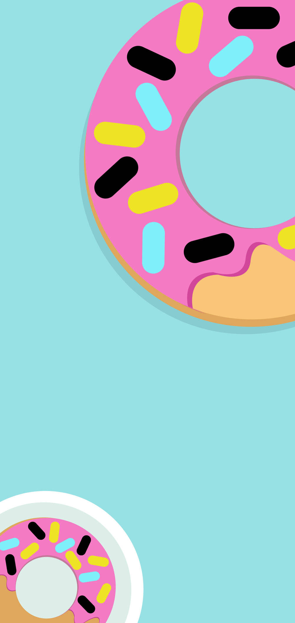 S10+, pink donut, colorful sprinkles, Full HD Phone Wallpaper