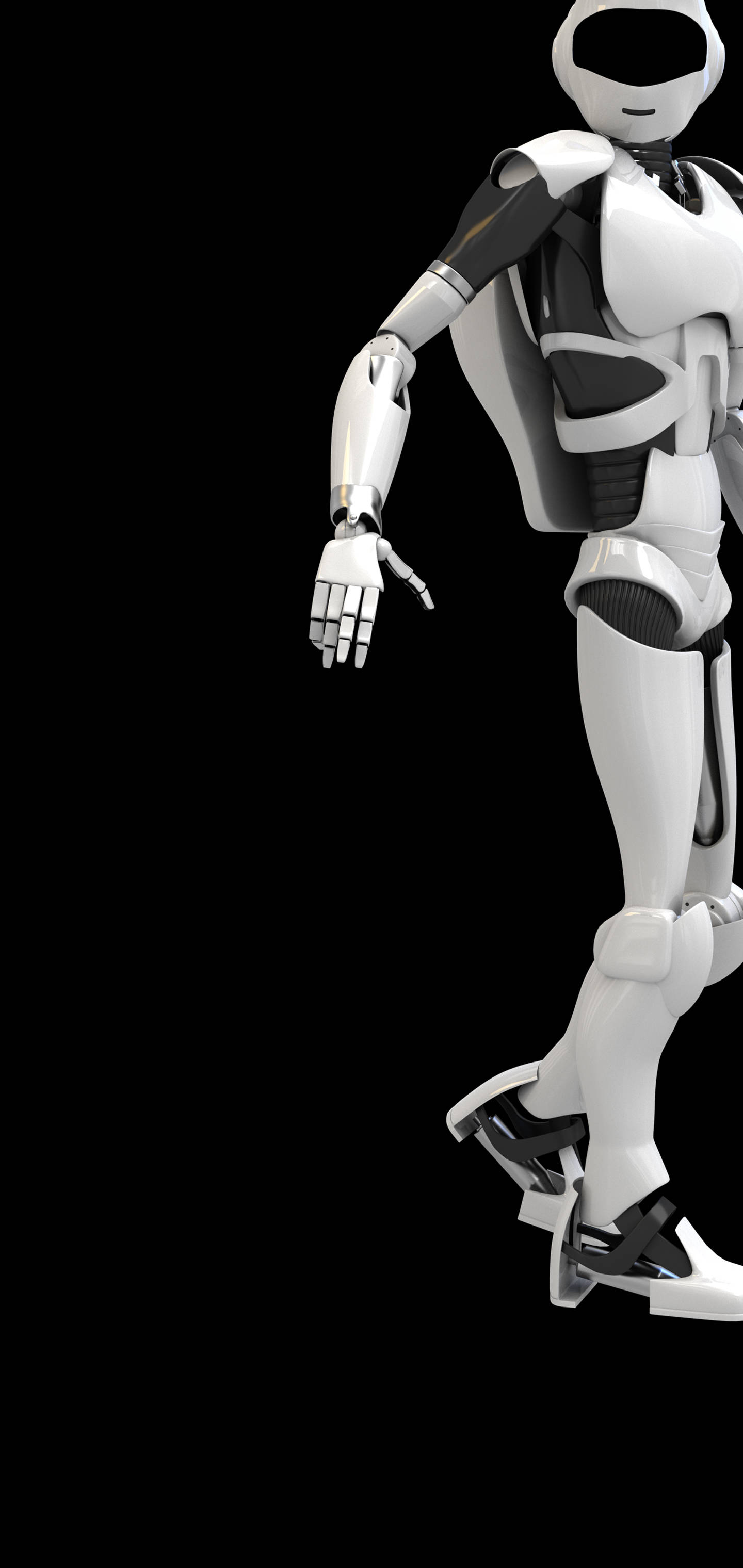 white robot s10, sleek, white and black, 2K Phone Wallpaper