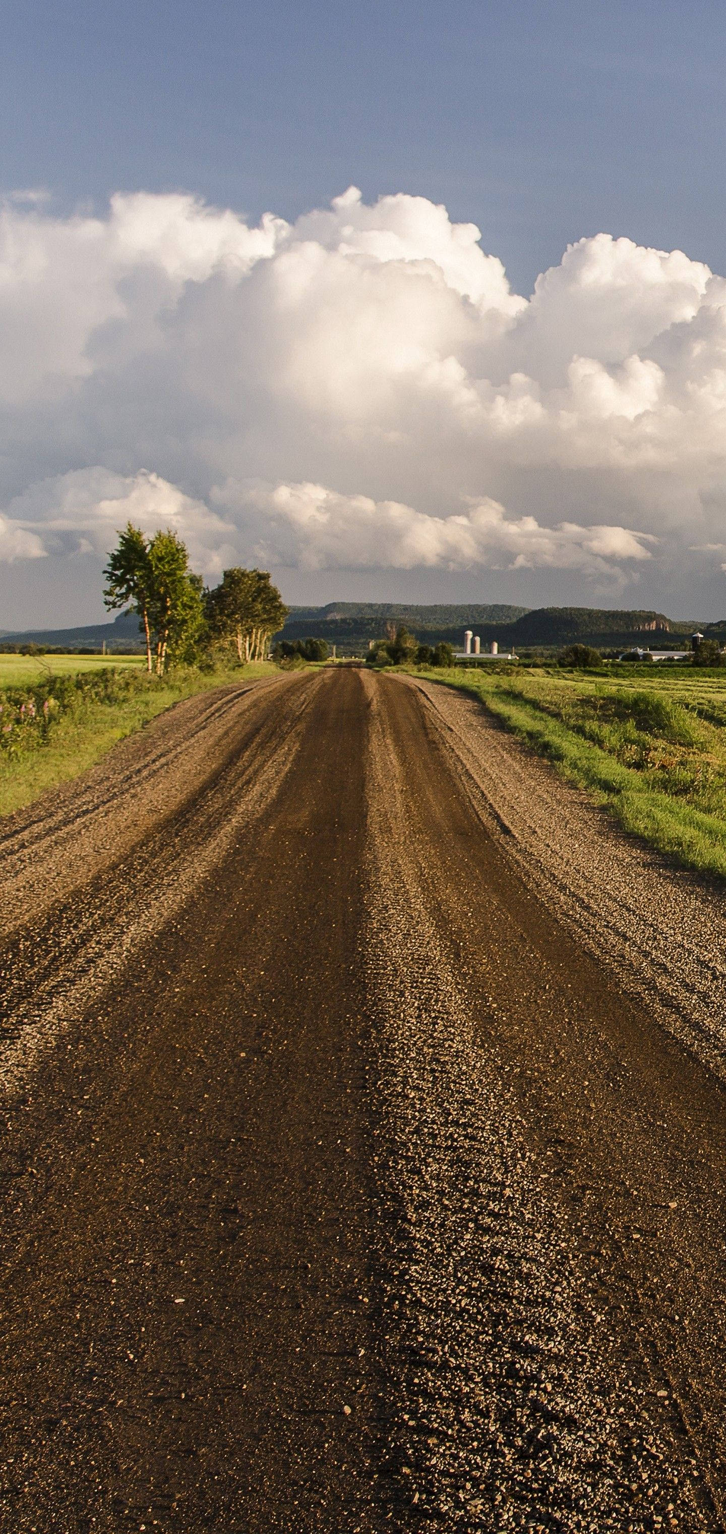 S10, Road, Green Field, 2K Phone Wallpaper