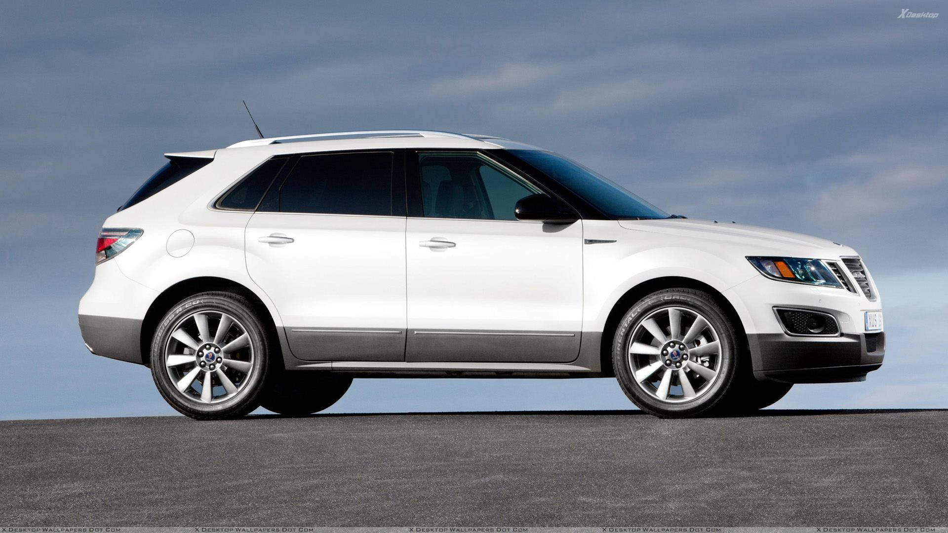 2011, white, Saab 9-4X, Full HD Desktop Wallpaper