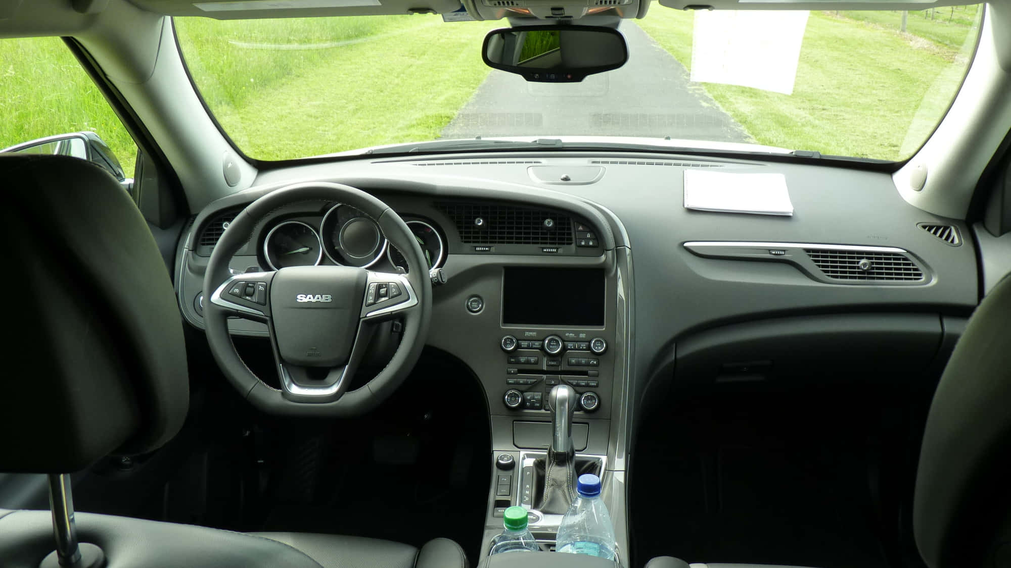 Saab 9-4x, dashboard, steering wheel, Full HD Desktop Wallpaper