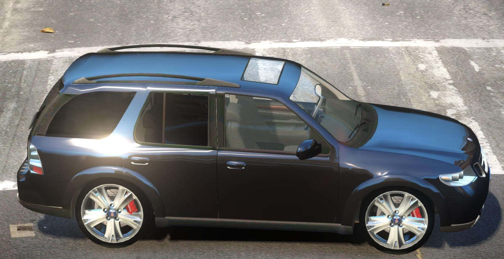 Saab 9-7x, dark blue, station wagon, HD Desktop Wallpaper