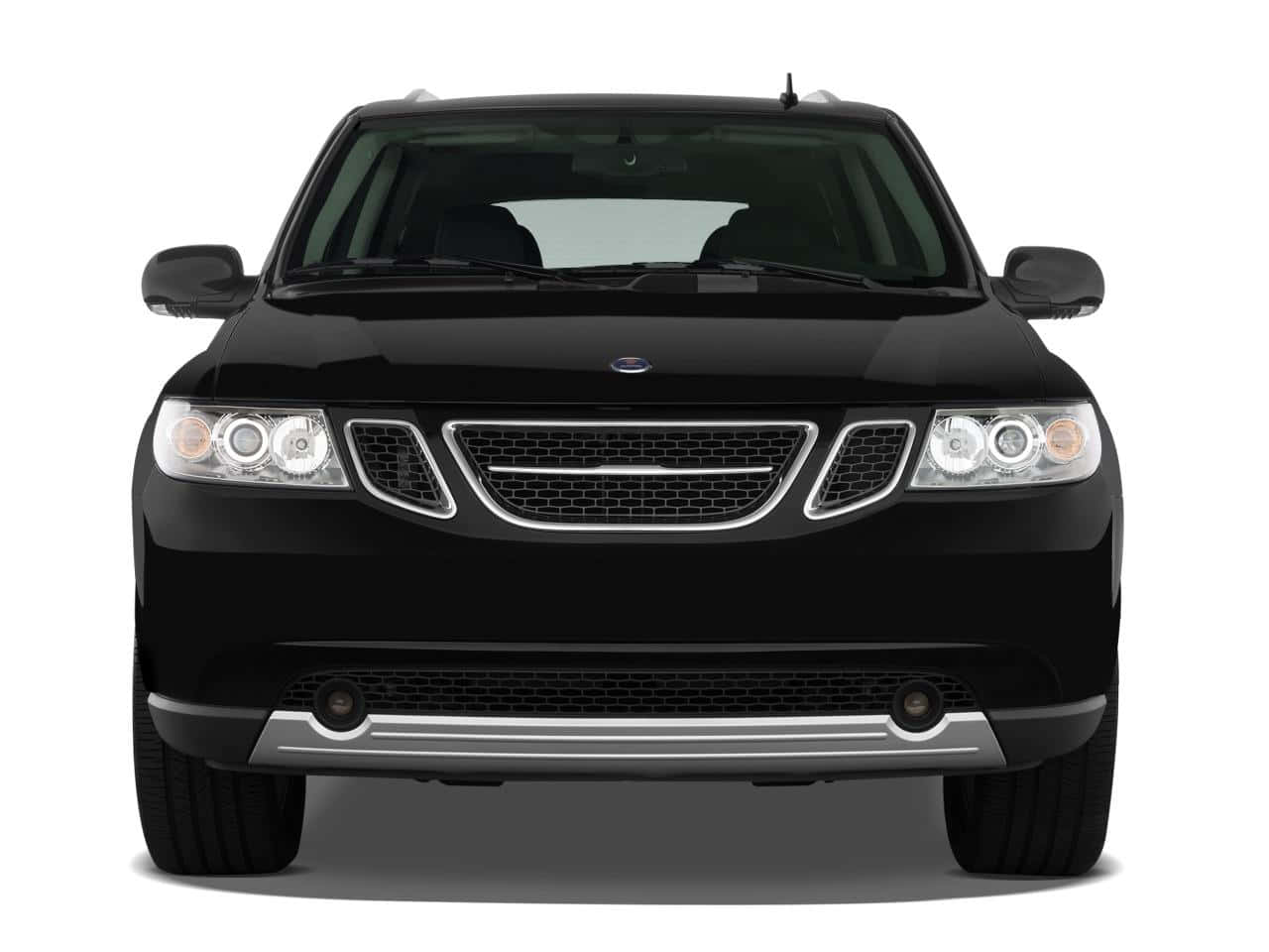 Saab 9-7x, sleek black, chrome accents, HD Desktop Wallpaper
