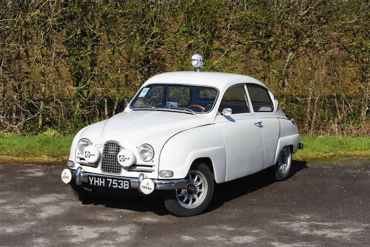 Saab 96, vintage Saab 96, white, SD Desktop Wallpaper