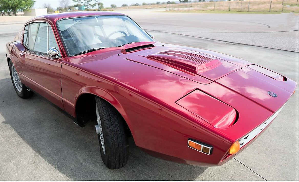 Saab Sonett, glossy red, hood scoops, SD Desktop Wallpaper