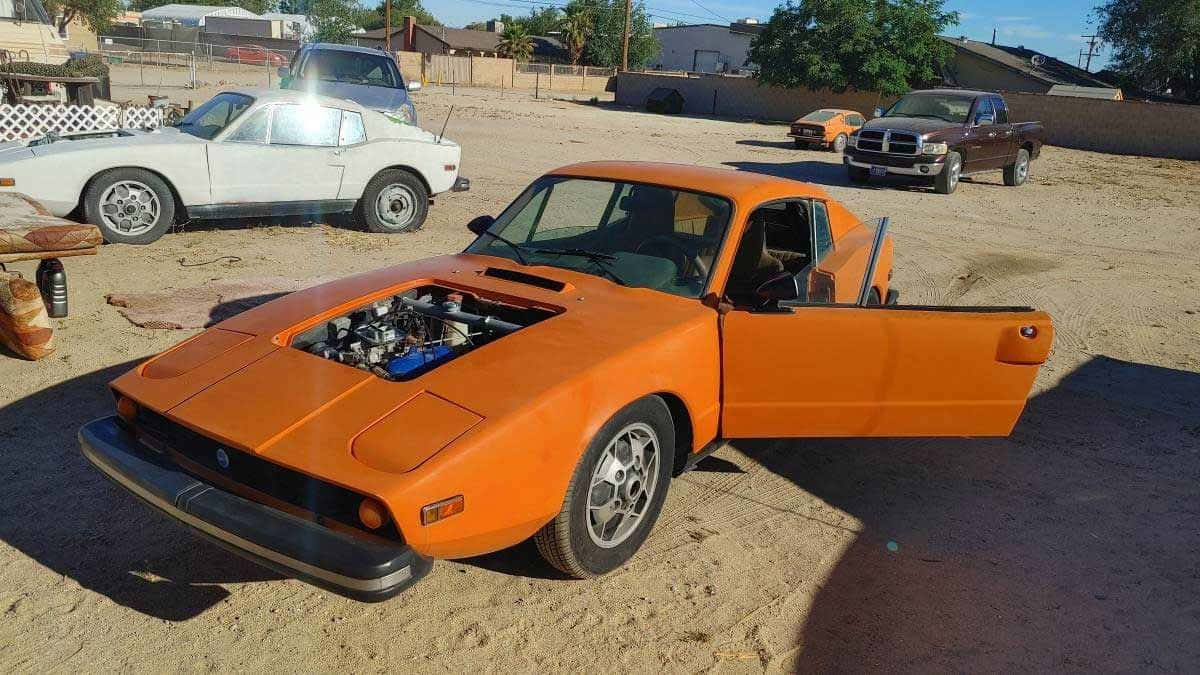 Saab Sonett, classic sports car, vibrant orange, SD Desktop Wallpaper
