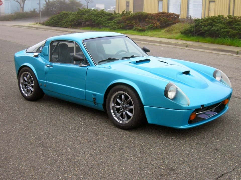 Saab Sonett, classic sports car, turquoise, SD Desktop Wallpaper