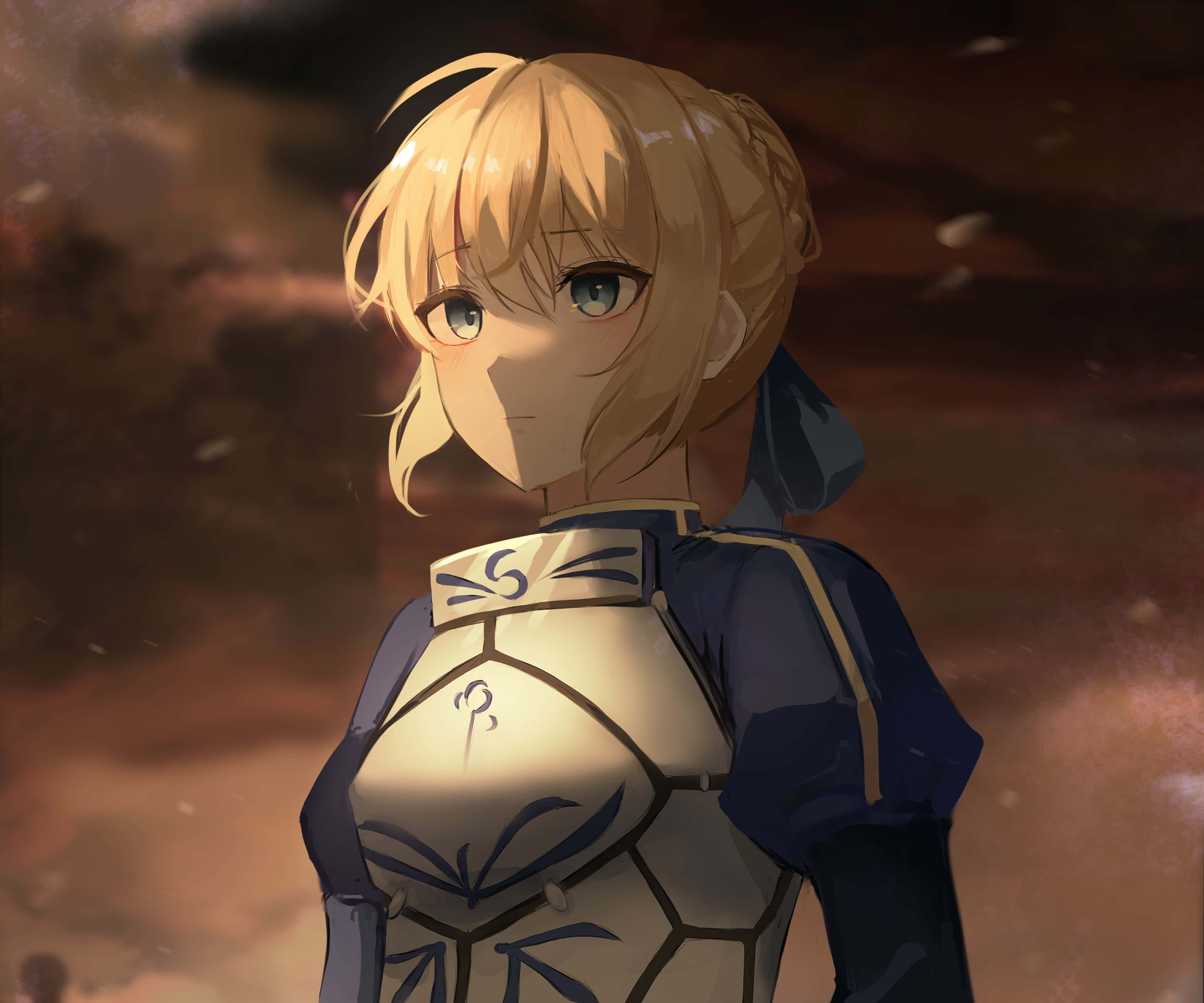 Lonesome Saber Fate Stay Night, 2K Desktop Wallpaper