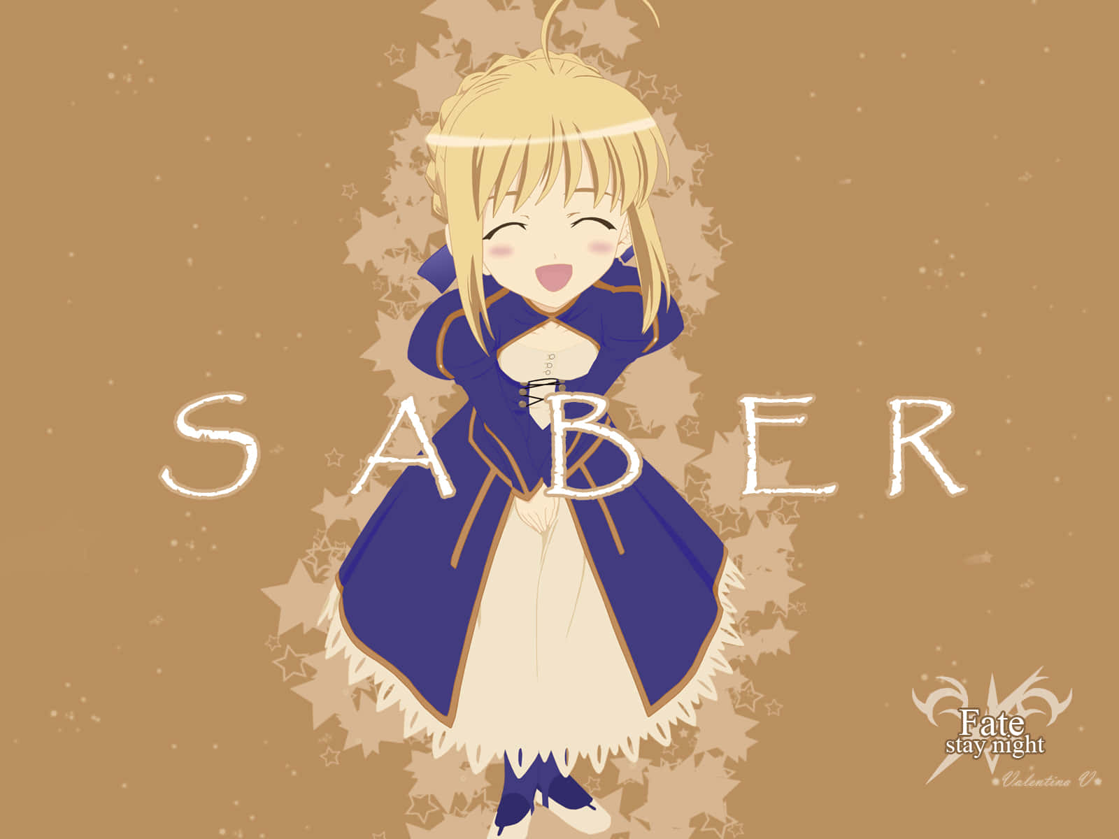Chibi Saber Fate Stay Night, HD Desktop Wallpaper