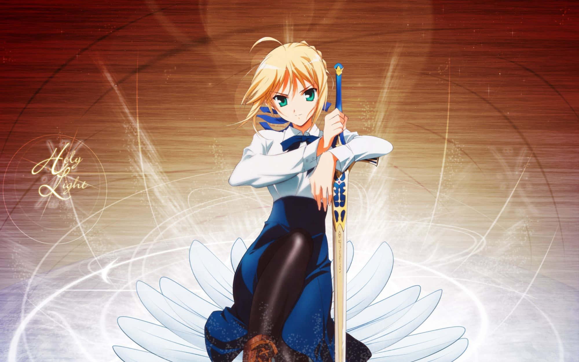 Saber Fate Stay Night With Excalibur, Full HD Desktop Wallpaper