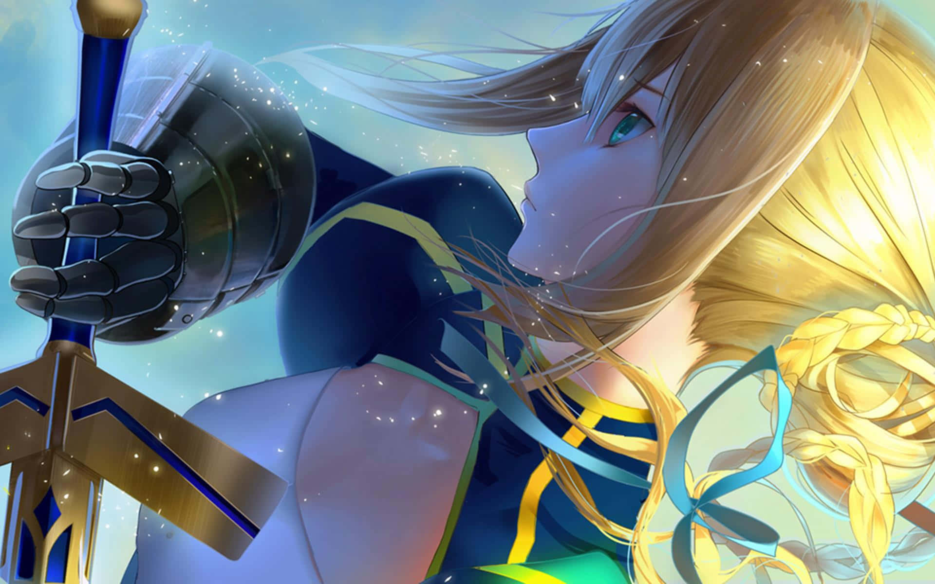 Saber Fate Stay Night Drawing Sword, Full HD Desktop Wallpaper