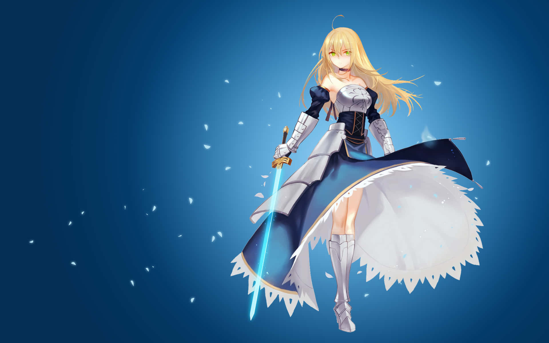 Saber Fate Stay Night Untied Hair, Full HD Desktop Wallpaper